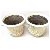G - Large Collection of Garden Pots, Planters, and Baskets with Metal Organizer