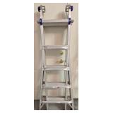 G - Werner Foldable Multi-Position Aluminum Extension Ladder