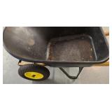G - Used Two-Wheel Wheelbarrow with 27 x 39.5 Inch Black Bin