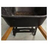 G - Used Two-Wheel Wheelbarrow with 27 x 39.5 Inch Black Bin