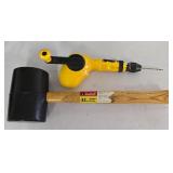 G - Workshop Tool Lot with Craftsman Drill Storage Cabinet Mallet Cable Ties and More