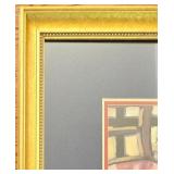 LR - Framed Signed Still Life Print byJae Dougall “Chinese Red Chest” with Gold Frame