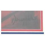 LR - Framed Signed Still Life Print byJae Dougall “Chinese Red Chest” with Gold Frame
