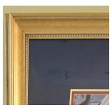 LR - Framed Still Life Print of Flowers in Vase Signed
