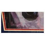 LR - Framed Still Life Print of Flowers in Vase Signed