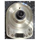 K - Lot of Small Kitchen Appliances and Mandoline Slicer including Breville Tea Maker, Grills, and Food Processor Attachments