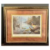 LR - Framed Limited Edition Wood Duck Pond Print by Les Kouba