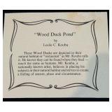 LR - Framed Limited Edition Wood Duck Pond Print by Les Kouba