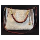 MBR - Brahmin Halo Amado Tri-Texture Ruby Satchel Handbag