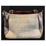MBR - Brahmin Halo Amado Tri-Texture Ruby Satchel Handbag