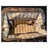 MBR - Brahmin Brown Gold Embossed Leather Satchel Purse