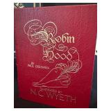 Set of 5 Easton Press Leather-Bound Classics Illustrated including Easton Press Robin Hood