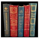 Set of 5 Easton Press Leather-Bound Classics Illustrated including Easton Press Robin Hood