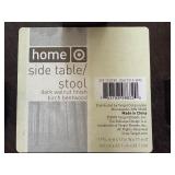 Home Side Table or Stool with Dark Walnut Finish, Birch Bentwood