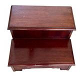 O - Wooden Two-Step Bed Steps with Brass Handle