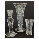 K - Ceska Crystal Candle Holders and Vases Collection