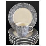 K - Royal Doulton Pacific Dinnerware Set with 8 Mugs, 8 Dinner Plates, and Bowl