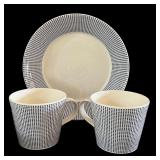 K - Royal Doulton Pacific Dinnerware Set with 8 Mugs, 8 Dinner Plates, and Bowl
