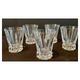 K - Set of 5 Oleg Cassini Crystal Glasses
