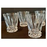 K - Set of 5 Oleg Cassini Crystal Glasses