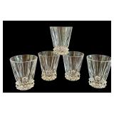 K - Set of 5 Oleg Cassini Crystal Glasses