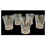 K - Set of 5 Oleg Cassini Crystal Glasses