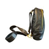 O - Hobo Fate Black Leather Sling Bag with Adjustable Strap