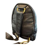 O - Hobo Fate Black Leather Sling Bag with Adjustable Strap