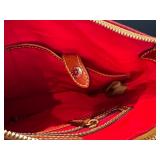 O - Dooney and Bourke Red Pebble Grain Crossbody Bag with Adjustable Strap
