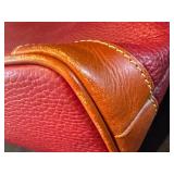 O - Dooney and Bourke Red Pebble Grain Crossbody Bag with Adjustable Strap