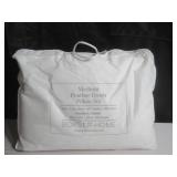 Queen 2 Pack Firm White Duck Feather & Down Bed Pillow | BOKSER HOME