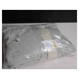 Queen Full 100% French Linen Duvet Cover BOKSER HOME Color Shadow Pinstripe