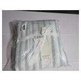 Twin/Twin XL Color Cream & Wave Stripe 100% French Linen Duvet Cover BOKSER HOME