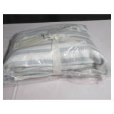 Twin/Twin XL Color Cream & Wave Stripe 100% French Linen Duvet Cover BOKSER HOME