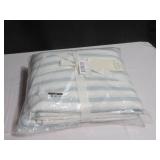 Twin/Twin XL Color Cream & Wave Stripe 100% French Linen Duvet Cover BOKSER HOME