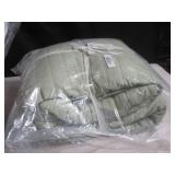King/California King Color Matcha French Linen Channel Stitch Quilt & Sham Set | BOKSER HOME