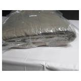 King/Cal King Color Moss French Linen Box Stitch Quilt BOKSER HOME