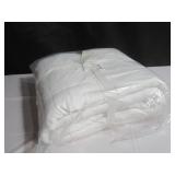 Size Full/Queen Color White French Linen Box Stitch Quilt BOKSER HOME