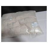 Size Full/Queen Color Putty Heather French Linen Box Stitch Quilt | BOKSER HOME