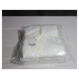 Twin Color Cream & Wave Floral 100% French Linen Sheet Set | BOKSER HOME