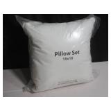 Size 18" x 18" Square 2 Pack Down Alternative Throw Pillow Insert | BOKSER HOME