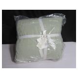 Size Full/Queen Color Matcha  French Linen Channel Stitch Quilt  BOKSER HOME