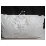 Size King 2 Pack Medium White Duck Feather & Down Bed Pillow | BOKSER HOME