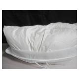 Size King 2 Pack Medium White Duck Feather & Down Bed Pillow | BOKSER HOME