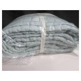 Size Full/Queen Color Wave French Linen Channel Stitch Quilt & Sham Set BOKSER HOME