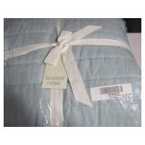 Size Full/Queen Color Wave French Linen Channel Stitch Quilt & Sham Set BOKSER HOME