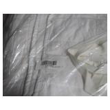 Size Full/Queen White French Linen Box Stitch Quilt | BOKSER HOME