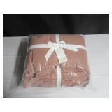 King Color Clay French Linen Box Stitch Quilt BOKSER HOME
