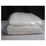 Size King/Cal King Color White French Linen Box Stitch Quilt BOKSER HOME
