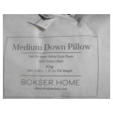 King Soft 700 Fill Power Luxury White Duck Down  Machine Washable White Bed Pillow BOKSER HOME